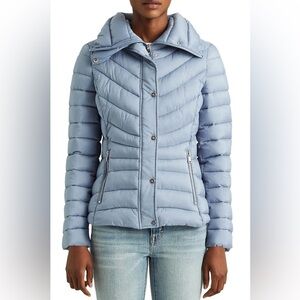 RALPH LAUREN Packable Puffer Jacket - Dusty Blue